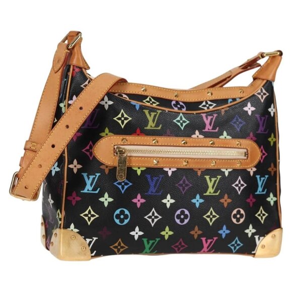 LOUIS VUITTON Multicolor Boulogne Shoulder Bag Black M92638 LV Auth BA4683V - Picture 1 of 16
